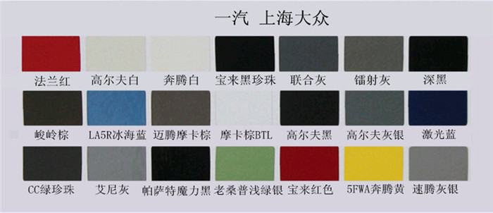 上海大(dà)眾色卡展示